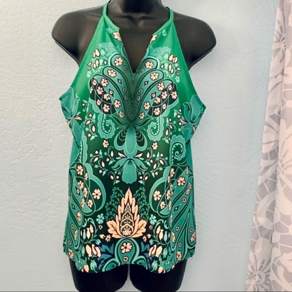 HeartSoul Boho Floral Print Tank Top Size Medium